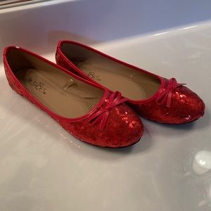 Glitter Red Flats